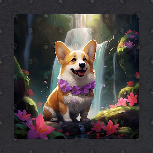 Hawaiian Corgi by AtomicChonk